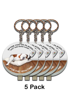 Tired Dog Cell Phone Charger Team Pack of 5...you save 20%